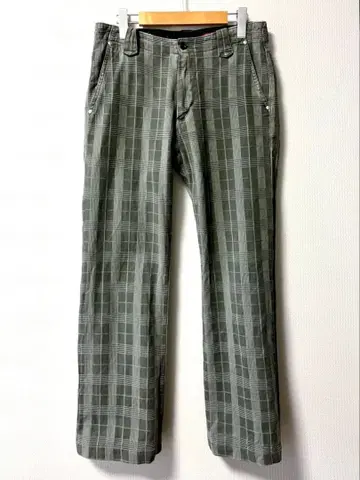 EDWIN 에드윈 503KS 카키 체크 무늬 스트레이트 M 사이즈