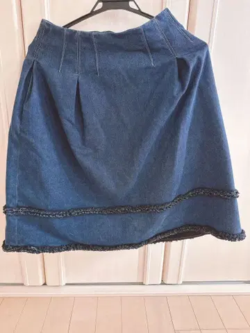 M'S GRACY 네이비 데님 플레어 스커트 38