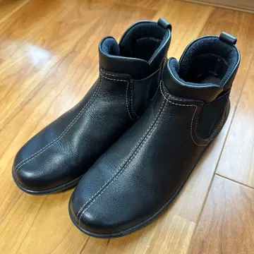 아킬레스 솔로 블랙 가죽 숏부츠 23.0cm