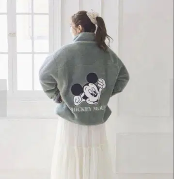 아림 아우터 디즈니 미키 보아 블루종