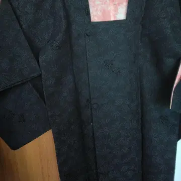 새상품급 블랙 플라워 무늬 일본풍 코스프레 기모노