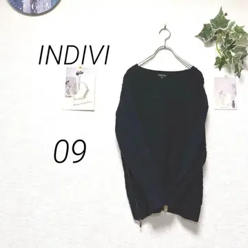 10015-2 인디비 INDIVI 케이블 니트 스웨터 일본제