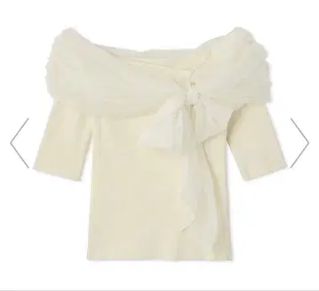 2way 튤 콤비 오프숄더 니트