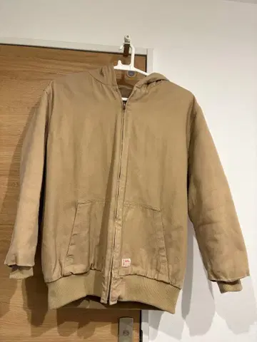 JAVA 퀼팅 코튼 후드 부착 오버 사이즈 블루종