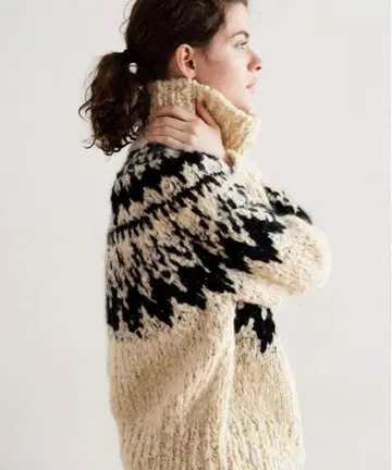 unfil 핸드니트 스웨터 캐시미어