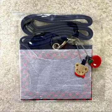 familiar 파밀리아 네임 홀더 패스 케이스 빨간색 체크