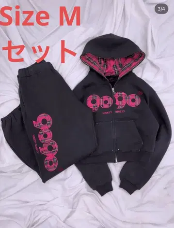 다크 그레이 후드 부착 셋업 M