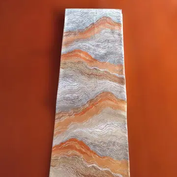 오렌지 계열 물결 무늬 후쿠로 오비