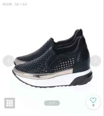 MUUM 키라키라 메쉬 통굽 스니커즈 블랙 23