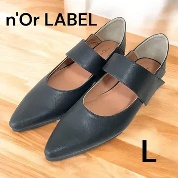 n'Or LABEL 블랙 플랫슈즈 L