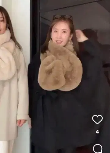 콘세 CONNSE 완판템 볼륨 에코 퍼 숄 BROWN 머플러