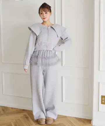 tocco closet 튤 프릴 속기모 팬츠