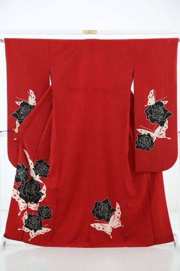 후리소데 브랜드 폴리에스테르 기모노 와후칸 화려한 계열