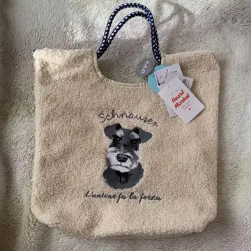 e.e.p. 보아 자수 코드 토트백 슈나우저