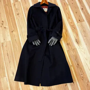 레어 사이즈 70s Aquascutum 울 캐시미어 A라인 롱 코트