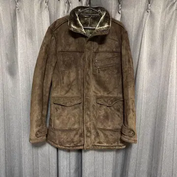 00s archive y2k 무스탕 자켓 스웨이드 갸루 남자 퍼