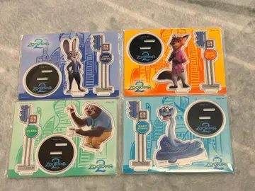 주토피아2 해피 복권 아크릴 스탠드 4장 세트