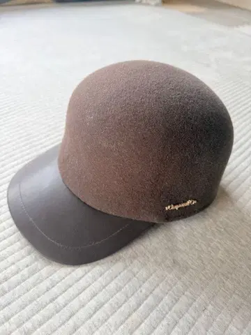 샤포도오 펠트 캡 모자 울 브라운 새상품급