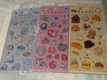 문구 여자 박람회 큐루룬 씰 BGM 3개 세트