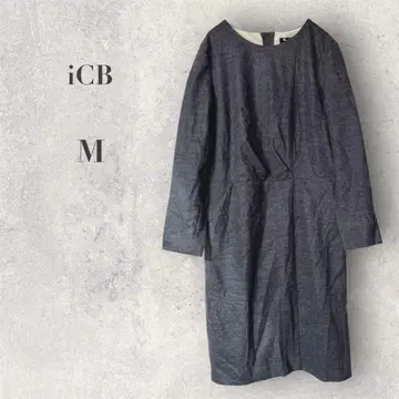 [ iCB ] 원피스 M 울 혼방 뒷면 지퍼 심플 깔끔함