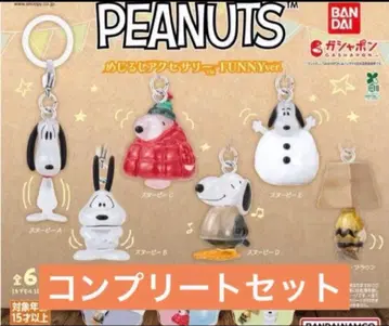 스누피 메지루시 액세서리 전 6종 컴플리트 세트