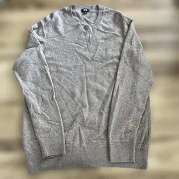 UNIQLO 베이지 캐시미어 니트 스웨터 XL