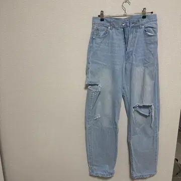 SLOBE citrot 라이트 블루 데미지 데님 팬츠