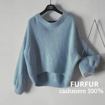 퍼퍼*푹신하고 부드러운 캐시미어 100% 풍성한 볼륨 벌룬 소매 니트