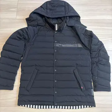 new balance 골프 후드 부착 다운 자켓 블랙