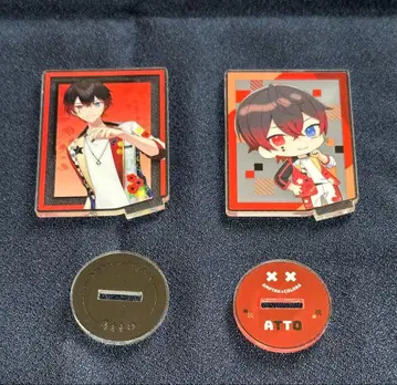 앰프턱컬러즈 앗토군 미니카드 아크릴 스탠드 2개 세트