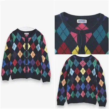 [ BEAMS BOY ] 빔즈 보이 아가일 크루넥 가디건
