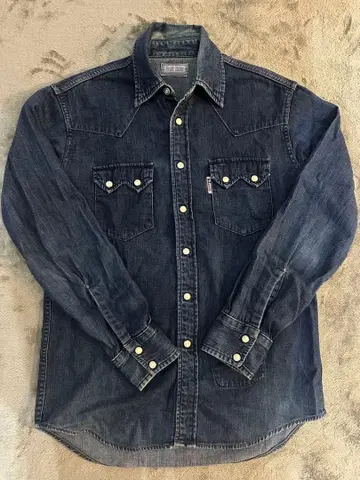 BLUEBLUE 블루블루 스테디셀러 라이트 데님 웨스턴 셔츠 S