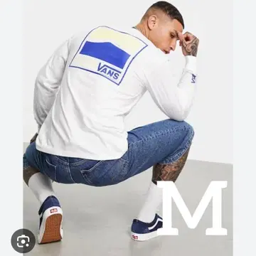 미사용 레어 VANS 롱T 백 프린트 해외 사이즈 M 반스