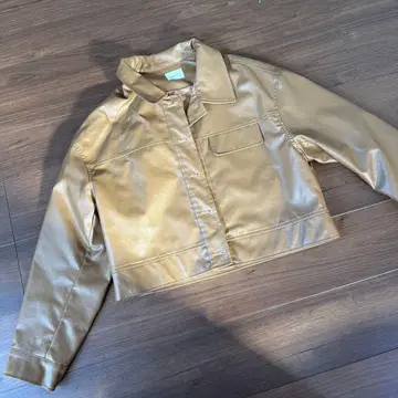 한국 브랜드 가죽 재킷 인조 가죽 브라운