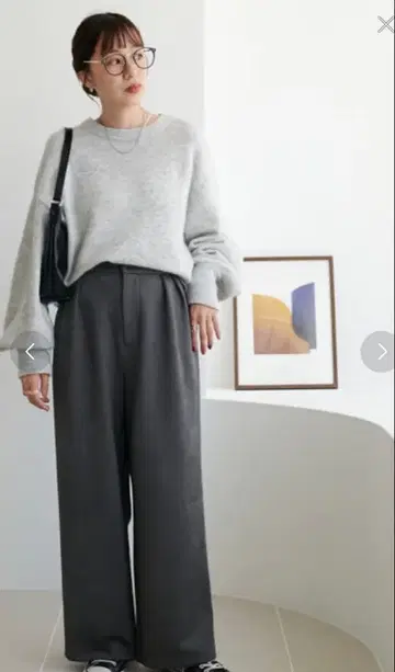 DISCOAT 에코 스웨이드 2턱 스트레이트 팬츠