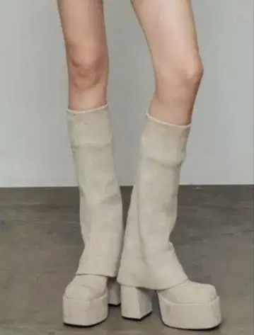 EMODA M 사이즈 부츠 플레어 커버 핏 부츠 여성용