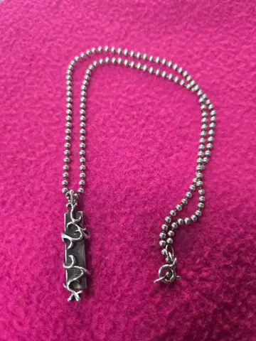 UZU 925 실버 목걸이 볼 체인 빈티지