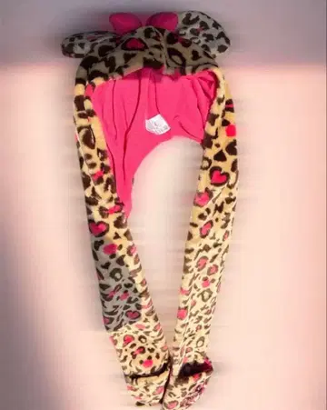 미사용 디즈니 미니 레오파드 무늬 머플러 캡 표범 무늬 팬캡