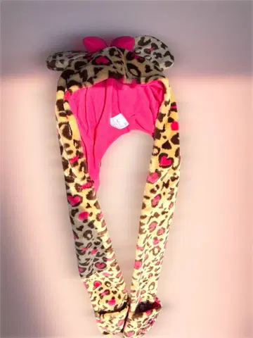 미사용 디즈니 미니 레오파드 무늬 머플러 캡 표범 무늬 팬캡
