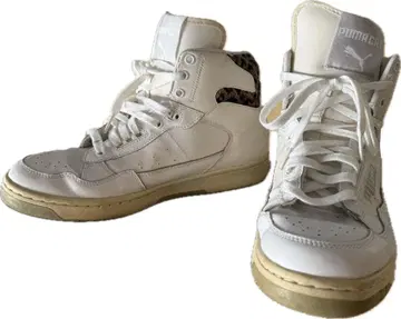 PUMA 하이컷 스니커즈 화이트/표범 무늬