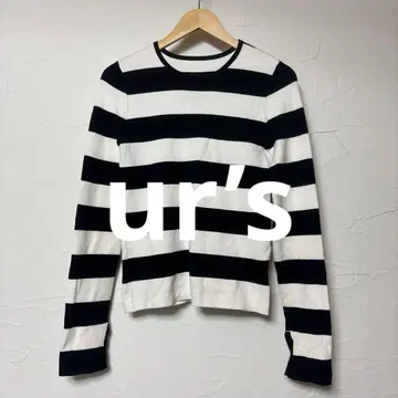 새상품급 ur's 긴팔 보더 니트/블랙&화이트