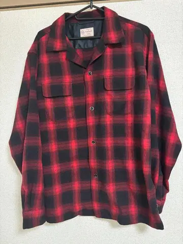 TOWNCRAFT 체크 무늬 긴팔 셔츠 L 사이즈