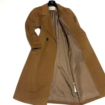 라핀 블랑슈 캐시미어 혼방 더블 브레스트 체스터 코트 카멜 브라운