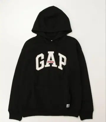 GAP 블랙 로고 후드티