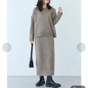 브라운 니트 셋업