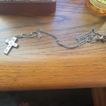 실버 크로스 목걸이 DOPE ROTTWEILER