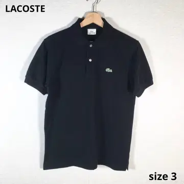 상태 좋음 LACOSTE 라코스테 피케 셔츠 반팔 블랙 size 3