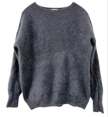 놈브르 임페어 캐시미어 폭스 복슬복슬 스웨터 다크 그레이