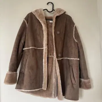 archives 무스탕 코트 후드 부착 브라운