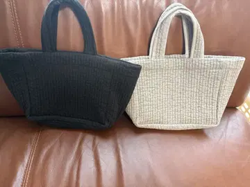 한국 구매 누비백 토트 블랙 라이트 그레이